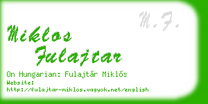 miklos fulajtar business card